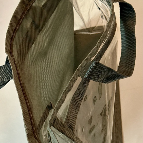 Clear See-Through Zipper Bag with Gray Handles – Versatile & Spacious - Picture 9 of 16